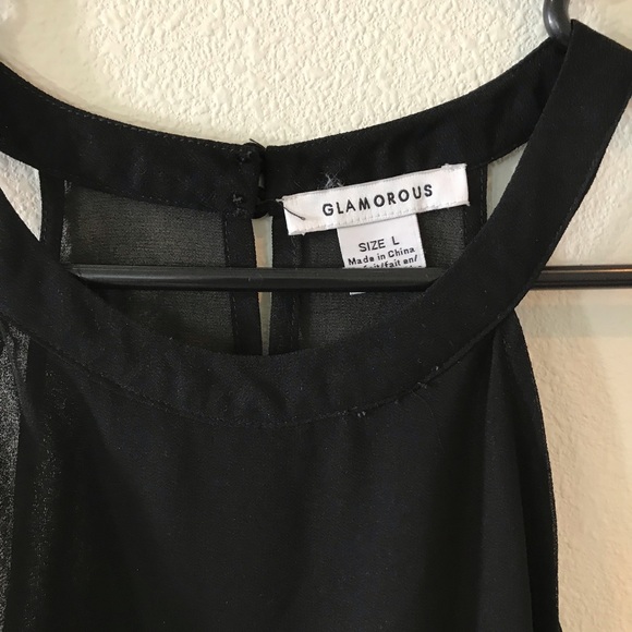 Sexy embroidered black blouse - Picture 3 of 5